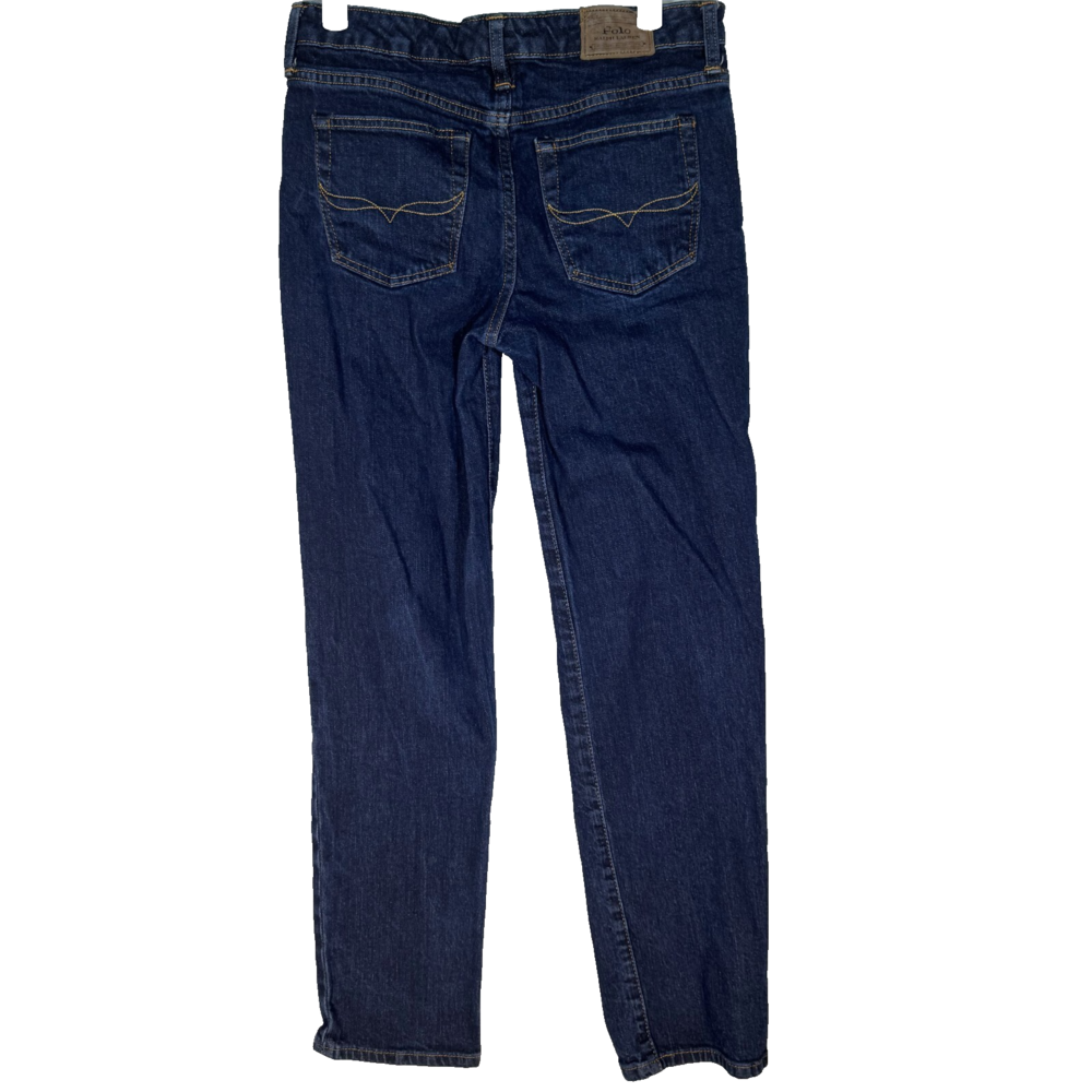 Polo Ralph Lauren Hampton Jeans Women's 18 Blue Denim Straight Leg Stretch